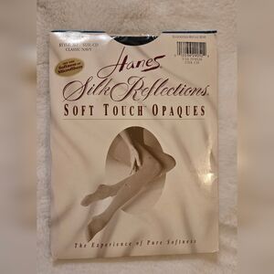 Hanes Silk Reflections Soft Touch Opaques Control Top Sz CD Classic Navy New 262